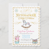 Notenkraker Kerstvakantie Baby Shower Uitnodiging (Voorkant)