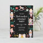 Notenkraker kerstvakantie feest kaart (Staand voorkant)