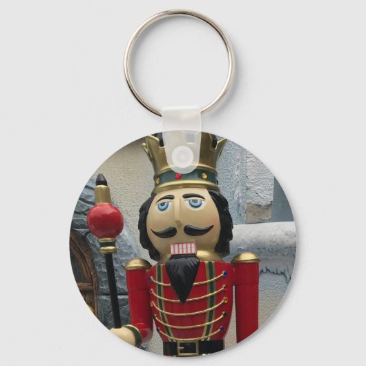 Notenkraker Koning Garde Kerst Sleutelhanger (Voorkant)
