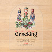 Notenkraker kraken Kerstmis Verjaardag Acryl Uitnodigingen (Voorkant)
