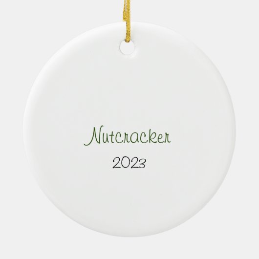 notenkraker lam/Baby muis/engel Keramisch Ornament (Achterkant)