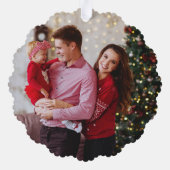 Notenkraker Monogram Kerst Ornament Kaart (Achterkant)