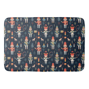 Notenkraker Navy Blau Feestelijke Kerst Badmat
