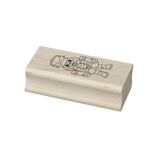 Notenkraker overzicht kersthout rubberstempel (Stempel)