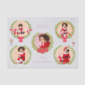 Notenkraker Patroon Kerstfoto Tissuepapier (Voorkant)