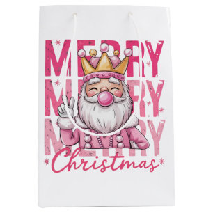 Notenkraker Prettig Kerstfeest Roze Ballet Soldaat Medium Cadeauzakje