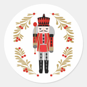 Notenkraker Prince Christmas Ronde Sticker