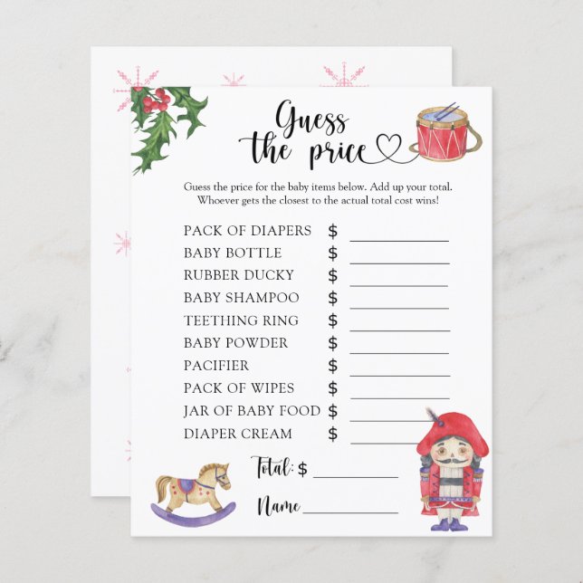 Notenkraker - Raad de prijs! Spel (Voorkant / Achterkant)