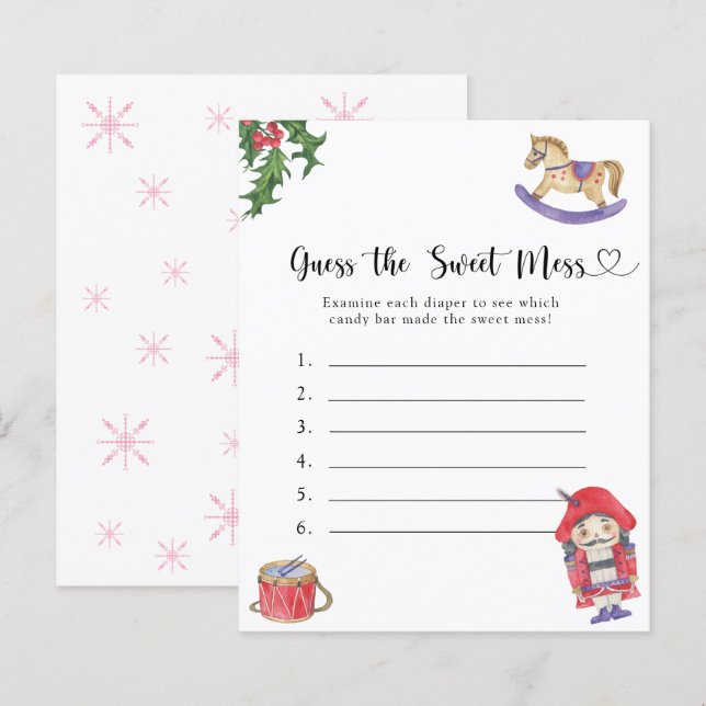 Notenkraker - Raad eens het Sweet Mess spel (Voorkant / Achterkant)