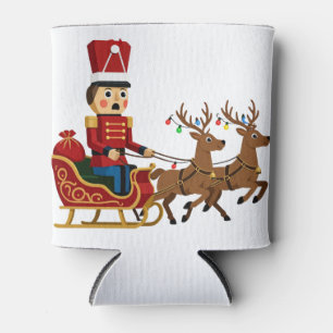 Notenkraker rijdt op een magische Kerst slee Blikjeskoeler