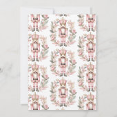 Notenkraker Roze Krans Kerstfeest Kaart (Achterkant)