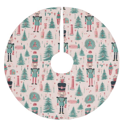 Notenkraker Roze Mint Patroon Kerstboom Rok (Voorkant)