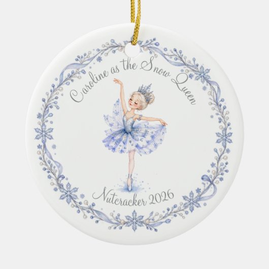 Notenkraker Sneeuwkoningin Ornament (Voorkant)