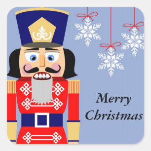Notenkraker Sneeuwvlok Kerst stickers