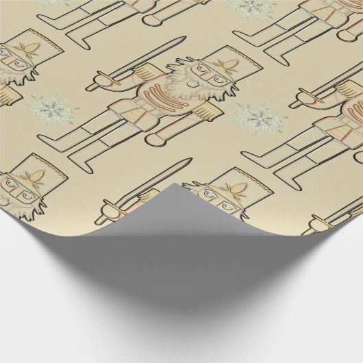 Notenkraker Sneeuwvlokken Cadeaupapier (Hoek)