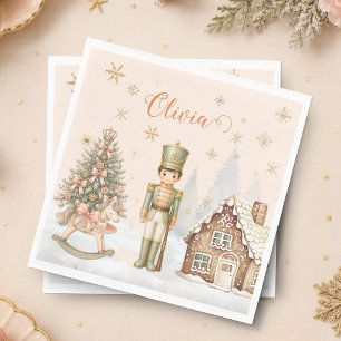 Notenkraker Soldaat Suikerpruim Kerstmis Verjaarda Servet