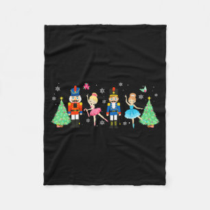 Notenkraker squad ballet dans vrolijk kerstfeest v fleece deken