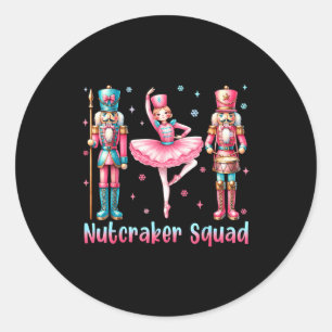 Notenkraker Squad Ballet Dans Vrolijk Kerstmis Vro Ronde Sticker