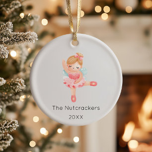 Notenkraker Sugar Plum Fairy Kerstfoto Keramisch Ornament
