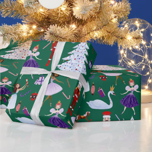 Notenkraker Swan King, Ballerina Dansers Soldaten Cadeaupapier