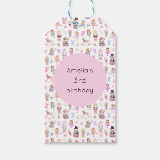 Notenkraker verjaardag cadeaulabel (Voorkant)