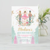 Notenkraker Verjaardag Meisje Ballet Meisje Suger Kaart (Staand voorkant)