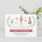 Notenkraker Verjaardag Suikerpruimfee Kerstmis Kaart (Staand voorkant)