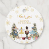 Notenkraker Verjaardagsfeest Dank u Bedankjes Labels (Voorkant)