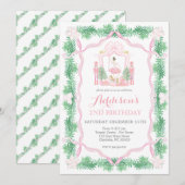 Notenkraker verjaardagsuitnodiging, suikerpruimenp kaart (Voorkant / Achterkant)