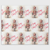  Notenkraker & Vrolijk Kerstfeest Cadeaupapier (Vlak)