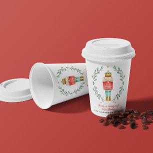 Notenkraker waterverf botanisch schattig Kerstmis Papieren Bekers