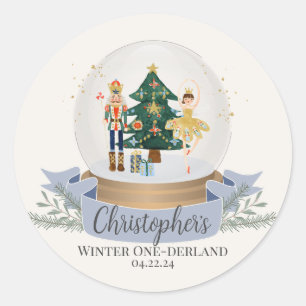 Notenkraker Winter Nederland eerste verjaardagsfee Ronde Sticker