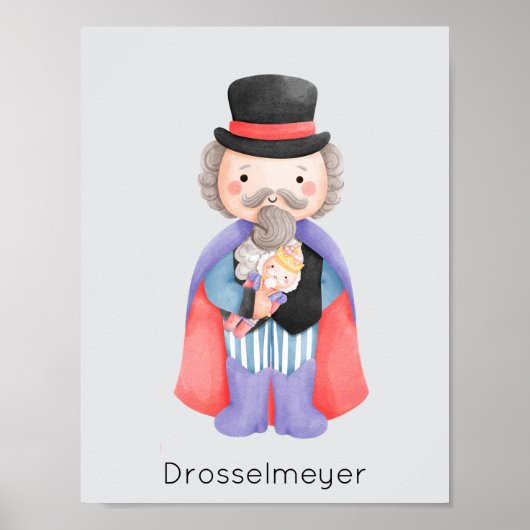 Notenkrakerballet Drosselmeyer Pastel Christmas Poster (Voorkant)