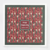  notenkrakers bordeaux diepgroene servetten (Voorkant)