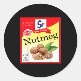 Notenkruid Groepen Kostuum Grappige Familie Matchi Ronde Sticker