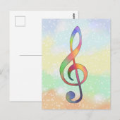 Notenschlüssel briefkaart (Voorkant / Achterkant)