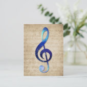 Notenschlüssel Briefkaart (Staand voorkant)