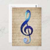 Notenschlüssel Briefkaart (Voorkant / Achterkant)