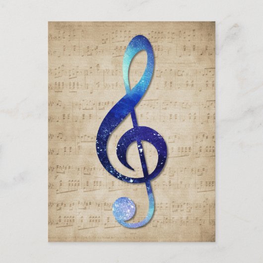 Notenschlüssel Briefkaart (Voorkant)
