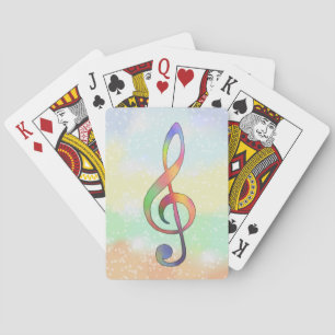 Notenschlüssel pokerkaarten