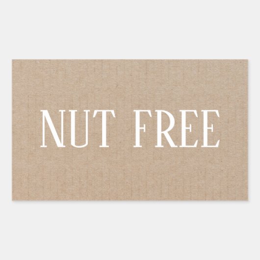 Notenvrije Culinaire Veiligheid Allergie Rechthoekige Sticker (Voorkant)