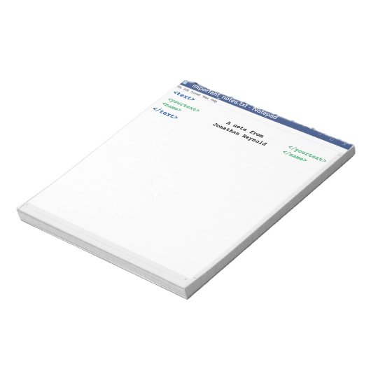 Notepad Computerwetenschapper Programmeur Codering Notitieblok (Gedraaid)