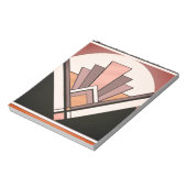 Notepad - Sangria Art Deco Fan Design Notitieblok (Gedraaid)