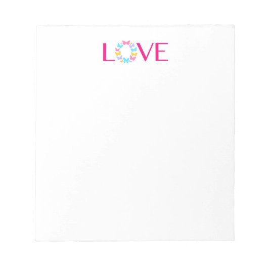 Notepad voor Love & Butterflies Notitieblok (Voorkant)