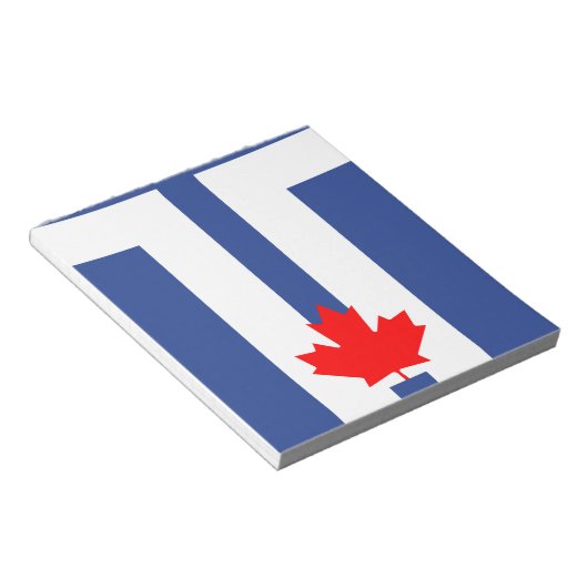 Notepad with Flag of Toronto, Canada Notitieblok (Schuin)