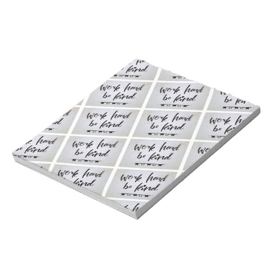 Notepad - Work Hard, Be Kind Notitieblok (Gedraaid)