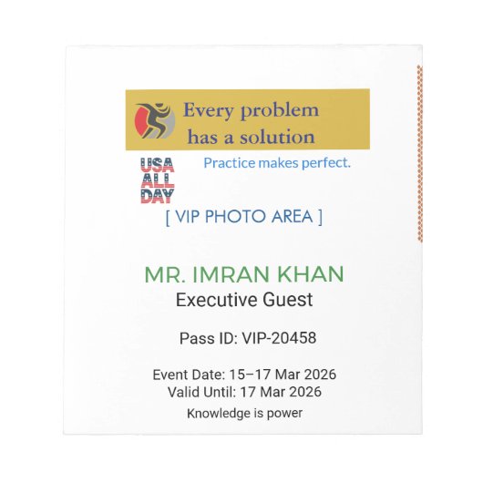 Notepads | Monogram | To-Do | Custom Notitieblok (Voorkant)