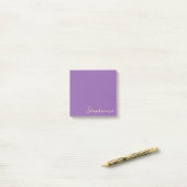 Notes adhésives Post-it Script Violet Personnalisé (Sur un bureau)