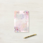 Notes aquarelle avec trait post-it (Sur un bureau)