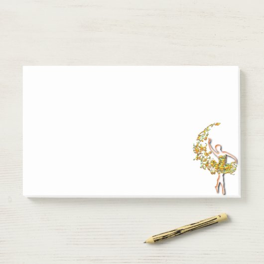 Notes Ballerina Post-it® (Sur un bureau)